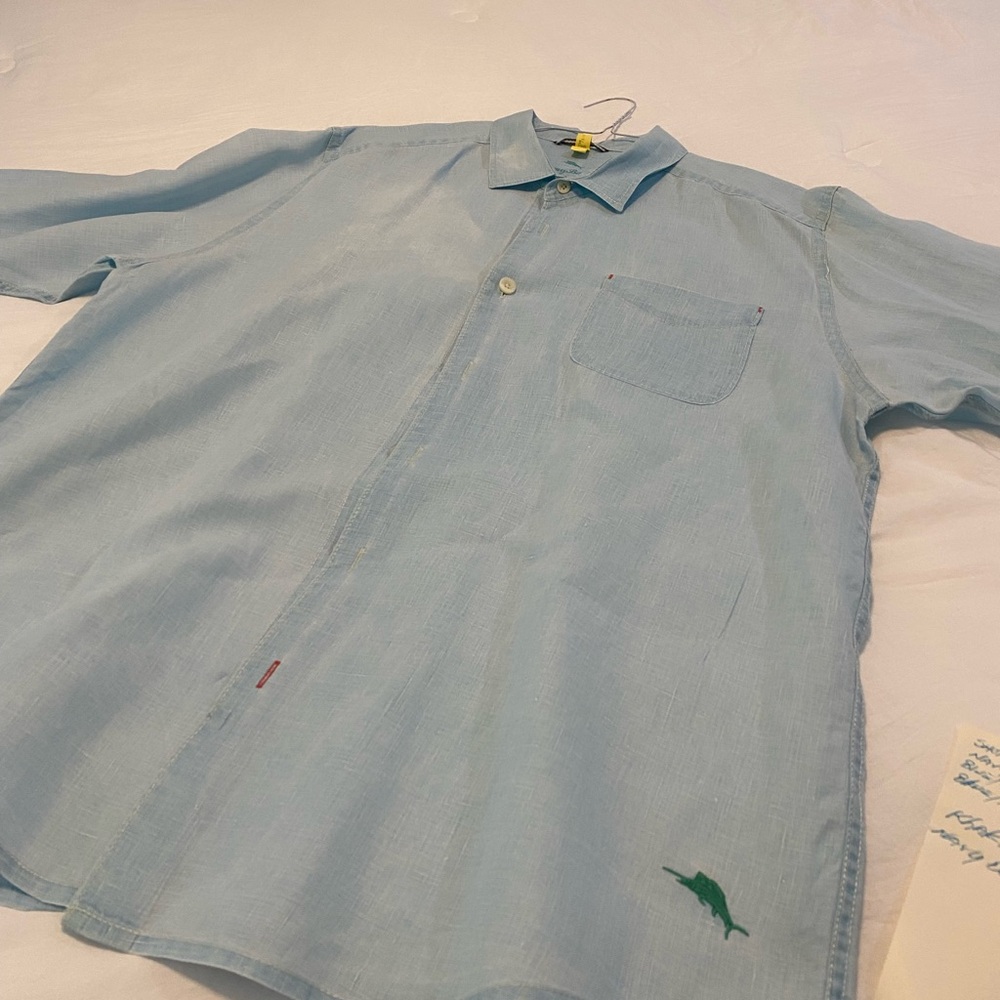 Tommy Bahama Blue Casual Button Down Shirt Relaxed Fit